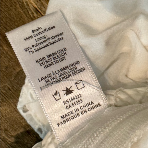 NWT Bishop + Young Aries Eyelet Strapless Halter Top in White - Picture 8 of 12